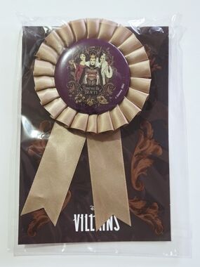 *3 for $30* Disney Villains "Essence of Beauty" Ribbon Pin Badge